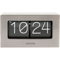 Boxed Flip Wall/Table Clock Brushed Steel