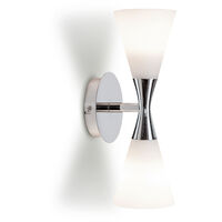 Harlekin Duo Vägglampa Krom/Vit