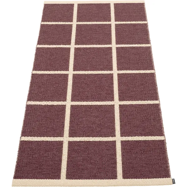 Criss Plastmatta Burgundy / Cream 70x150 cm