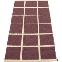 Criss Plastmatta Burgundy / Cream 70x150 cm