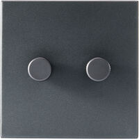 Double Rotary Wall dimmer Graphite
