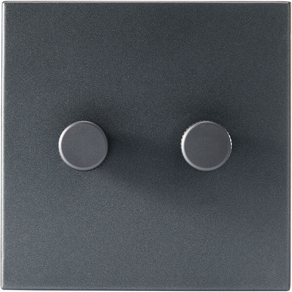Double Rotary Wall dimmer Graphite