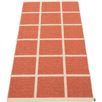 Criss Plastmatte Brick / Cream 70x225 cm