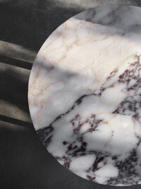 Florence Soffbord 90 cm Vit Viola Marmor / Vit