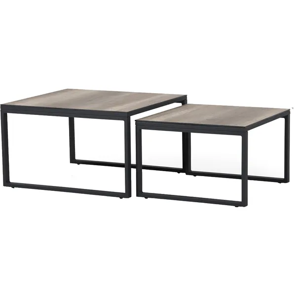 Talance Soffbord 80x80cm H45 Svart/ Mörkgrå