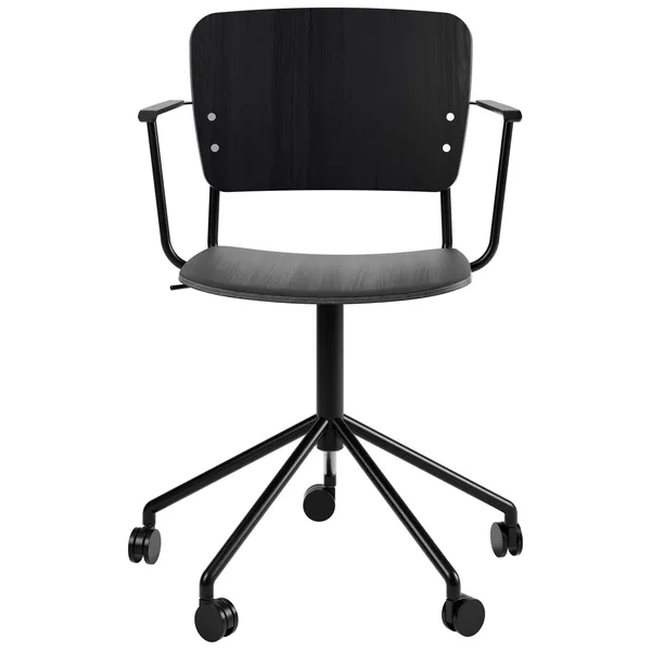 Mono black Swivel adjustable/armrests/ Oak Black