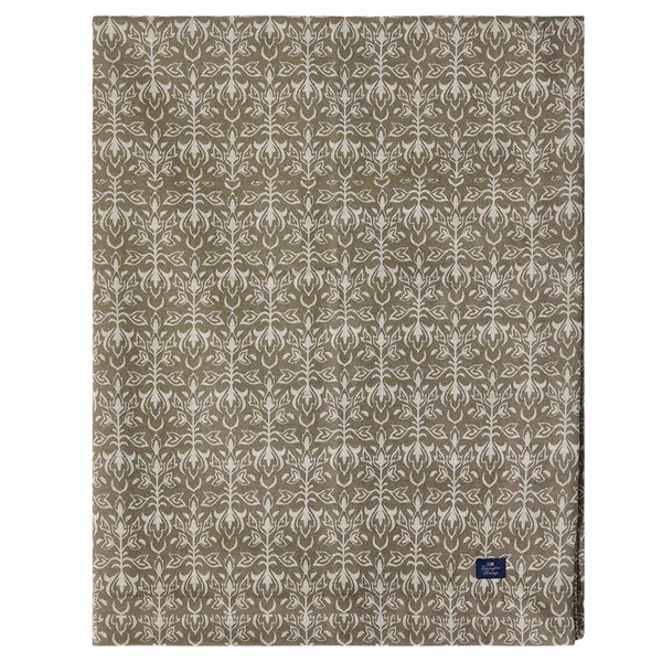 Ornament Jacquard Duk 150x350 cm Beige / Mørk olivengrønn
