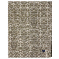Ornament Jacquard Duk 150x350 cm Beige / Mørk olivengrønn