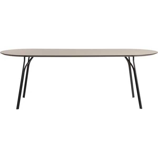 Tree Spisebord L: 220cm Beige Top / Sorte Ben