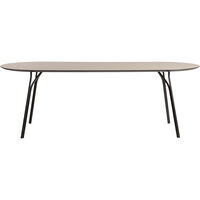 Tree Spisebord L: 220cm Beige Top / Sorte Ben