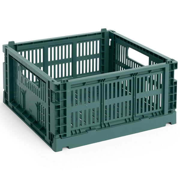 Colour Crate Medium Square Oppbevaring Dark Green