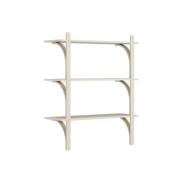 Levi Vägghylla 90 cm Medium Aluminium / Naturlack Ek