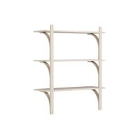 Levi Vägghylla 90 cm Medium Aluminium / Naturlack Ek