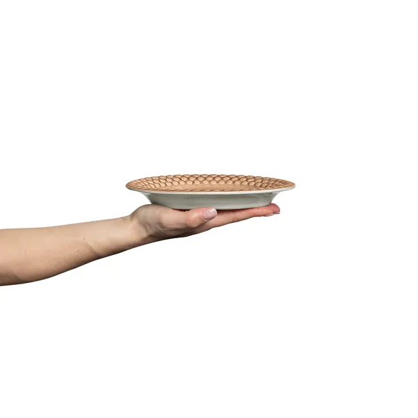 Bubbles Oval Tallrik 20 cm Cinnamon