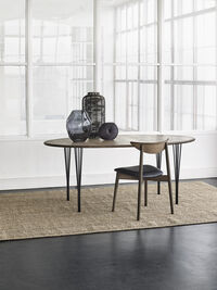 Symphony Spisestol Black Leather Sete Mørkoljet Eik
