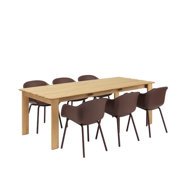 Assemble Bord Teak 92x225 cm
