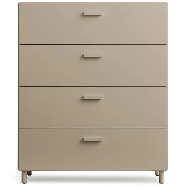 Relief Kommode Bred med Ben Beige
