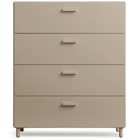 Relief Kommode Bred med Ben Beige