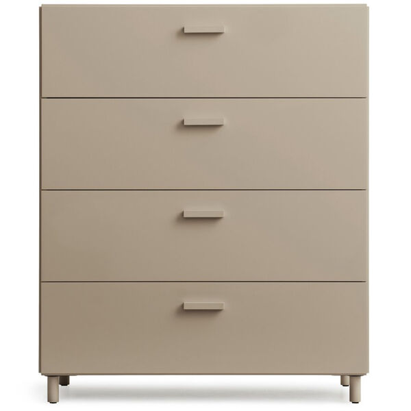 Relief Kommode Bred med Ben Beige