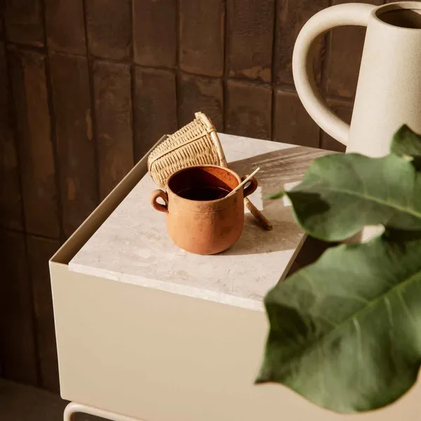 Plant Box Brett Marmor 26x17 cm Beige