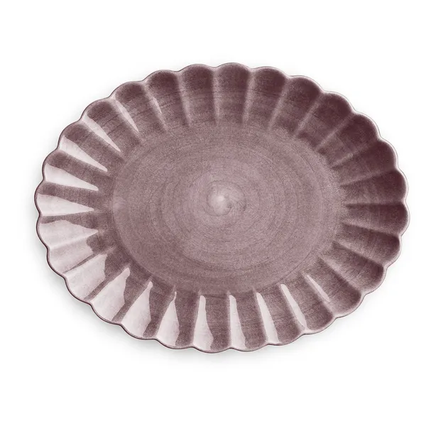 Oyster Fad 35x30 cm Blomme