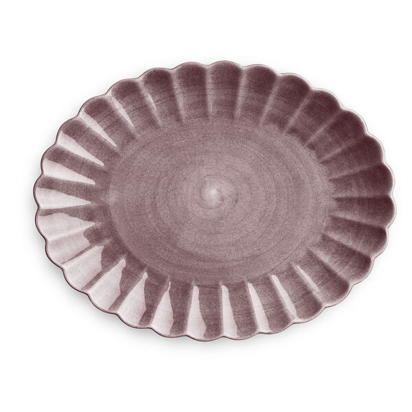 Oyster Fad 35x30 cm Blomme