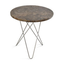 Tall Mini O Sidebord Sort Marmor/Stål