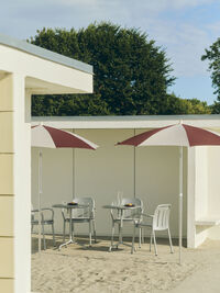 Terrazza Parasol Octagon Off-white / Burgundy