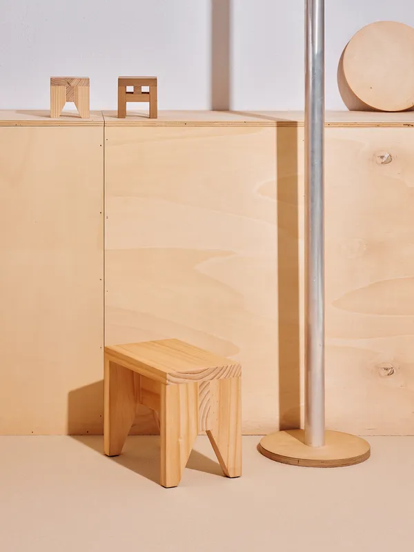 Manolito Stool Short Natural