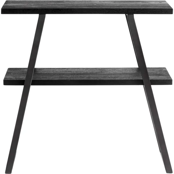 Quill Konsolbord / Boghylde H75 cm Sort Mangotræ / Jern
