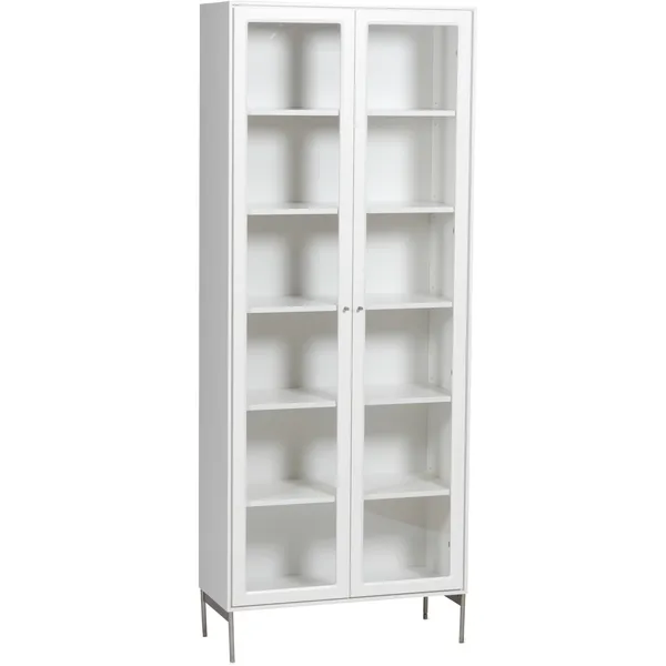 Volt Skåp Glasdörr Vit 75x32x190 cm