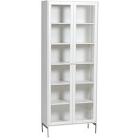 Volt Skåp Glasdörr Vit 75x32x190 cm