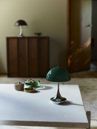 Panthella 160 Bordlampe Bærbar V3 Original Opal Green