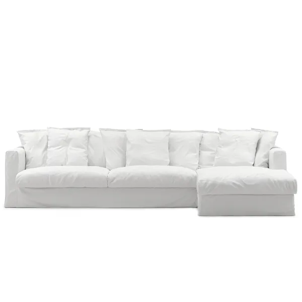 Le Grand Air 3-Personers Sofa Bomuld Divan Højre Hvid