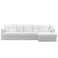 Le Grand Air 3-Personers Sofa Bomuld Divan Højre Hvid