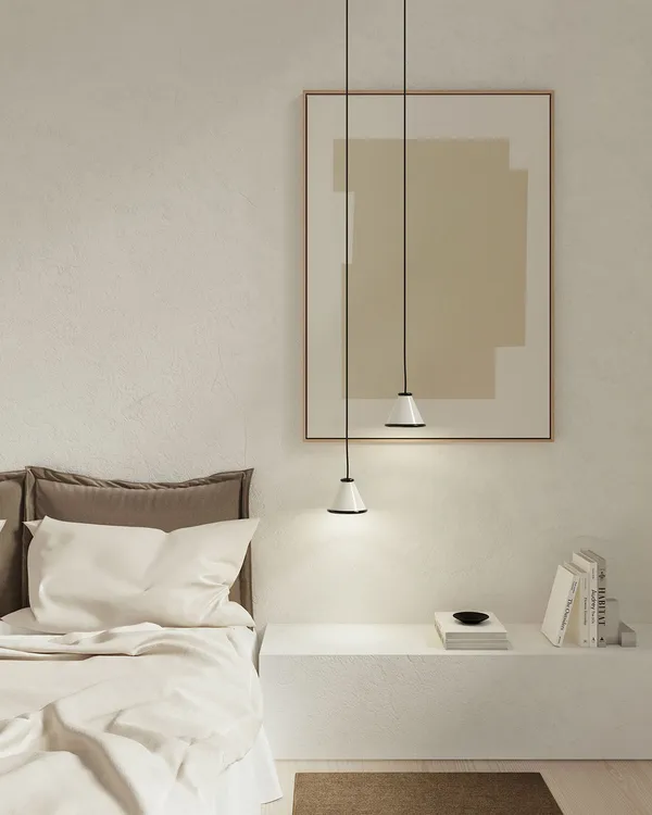 Belle Pendel Ø15 Glossy White / Glossy Black
