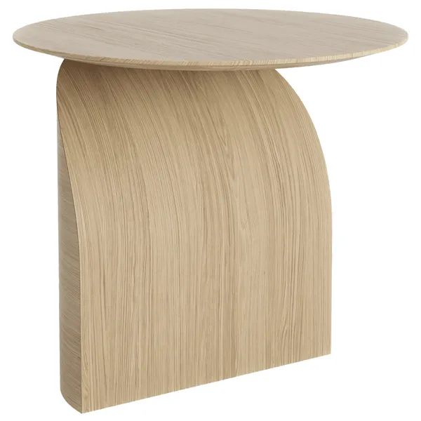 Savoa Sidobord Ø54 cm Naturlig Ek