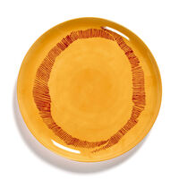 Feast Plate 265 cm Yellow / Red Striped