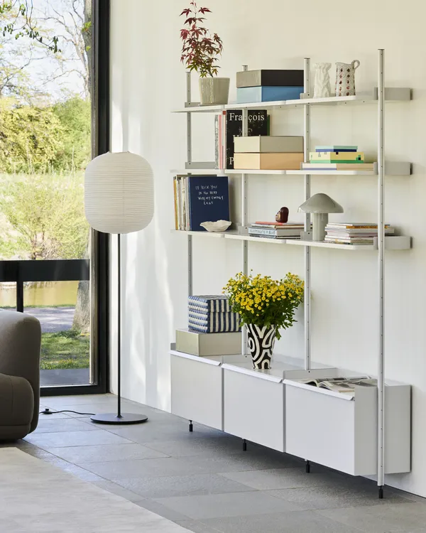 Pier System 133 3 columns PS White / Aluminium