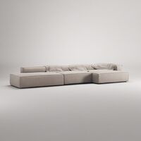 Grand 5-Paikkainen Sohva avoin pää Vasen Sandshell Beige