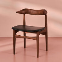 Cow Horn Stol Sort / Olieret Valnød