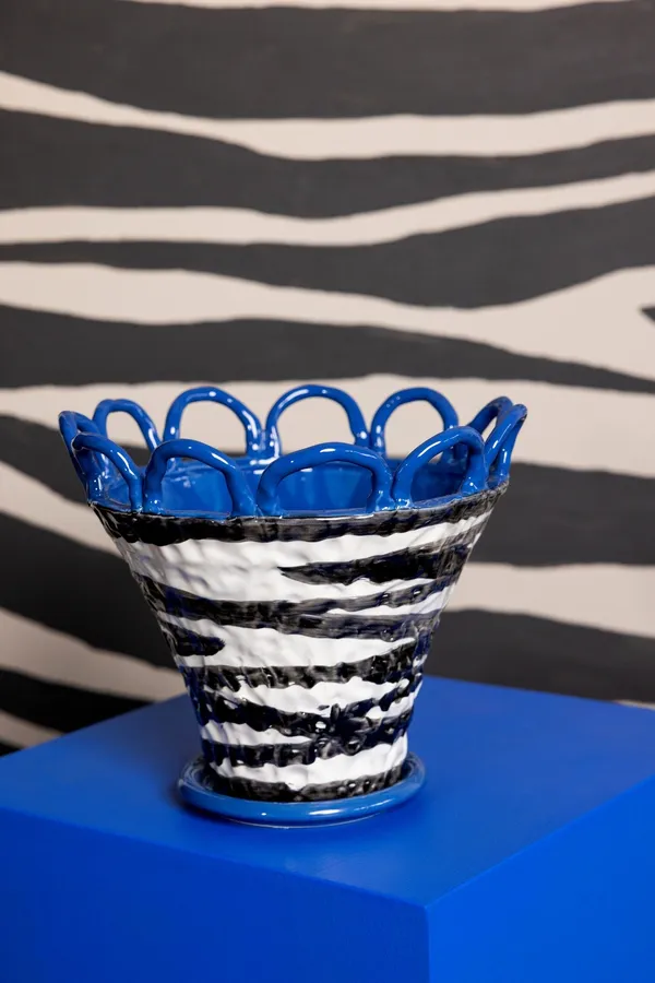 Patty Kruka 25 cm Blå Zebra