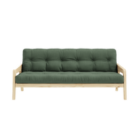 Grab Sovesofa Med Madras Klarlakeret / Olive Green