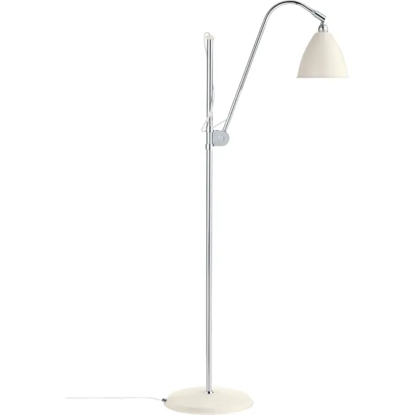 Bestlite BL3S Gulvlampe Krom / Hvit Semi Matt