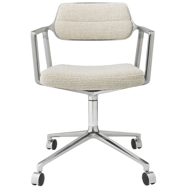 453 Swivel Chair With Castors Wavy Off-white
