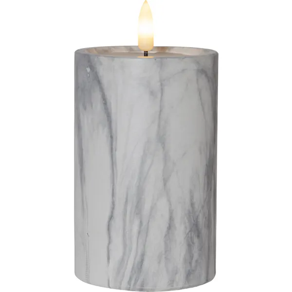 Flamme LED Kubbelys Marmor 15 cm
