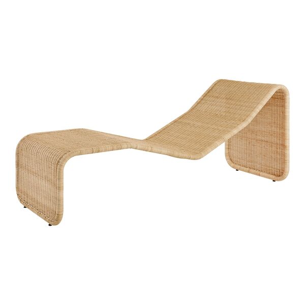 P3S Chaiselong Lys Honningfarvet Rattan