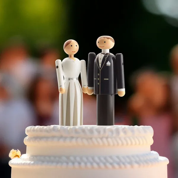 Groom Træfigur H12 cm Blå/Sort / Hvid