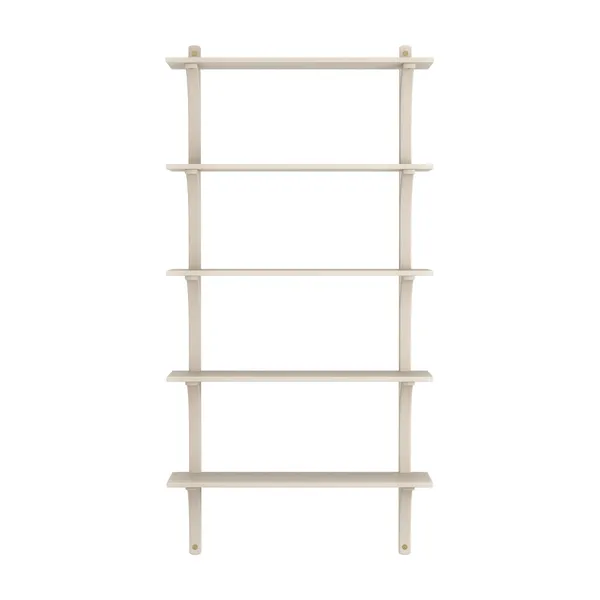 Levi Wall Shelf 90 cm Big Brass / White Pigmented Ash