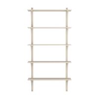 Levi Wall Shelf 90 cm Big Brass / White Pigmented Ash